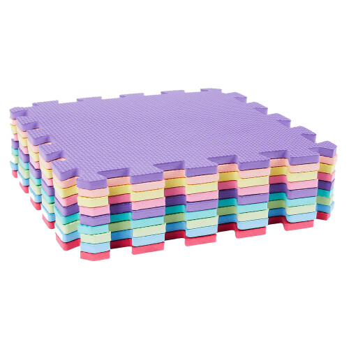 18 Pack Eva Foam Soft  Mats Interlocking Kids Activity Set Floor 29cm Tiles 1