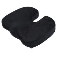 Memory Foam Cushion Back Pain Relief Orthopedic Pillow Office Chair Coccyx Black