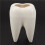 5X Tooth Shape White Ceramic Flower Pot Modern Design Planter Teeth Model  Desktop Pot  Gift(Without Plants) 3