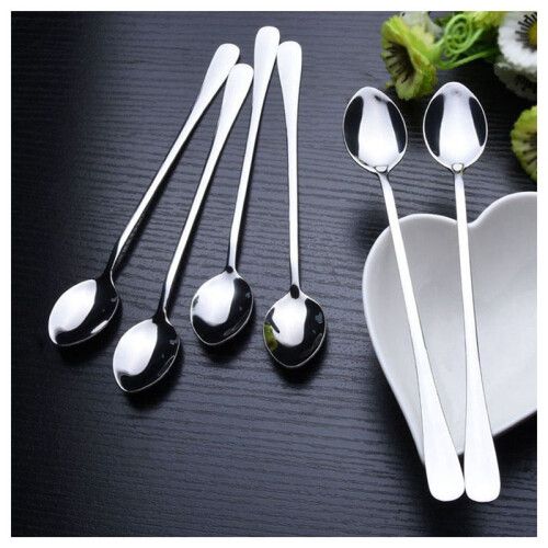 18Pcs Langstiel Edelstahl Tee KaffeelöFfel Eis Besteck 2