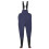 VidaXL vidaXL Chest Waders with Boots PVC Coated Polyester Size 41 Blue 4