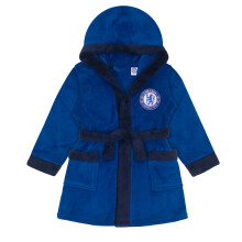 Chelsea Official Baby Hooded Fleece Dressing Gown Royal Blue 0-6 Months