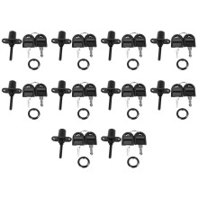 10X Zinc Alloy Computer Desk Cabinet Mailbox Drawer Cupboard Locker Cam Lock with Keys, Black