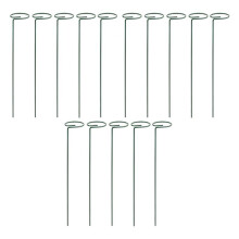 24PCS Beautiful Plant Support Stand Flowers Support Ring Metal Plant Support Stakes Bonsai Support Backyard Garden Tool