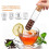 12 Pcs Glass Tea Infuser, Glass Strainers with Cork Lid, Reusable Glass Diffuser for Tea,Clear Tea Strainer 8