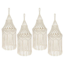 4X Macrame Lamp Shade Hanging Pendant Light Cover Modern Office Bedroom Living Room Nursery Dorm Room