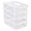 2X Extra Large 4-Tier Stackable Storage Box with Lid Clear Plastic Organizer Toy Building Block Storage Box 2