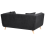 Beliani Sofa 2 Seater HABO Fabric Black 5