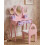 Beliani Kids Vanity Table with Chair ROSABELLE Pink 2