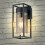 LED Rectangular Outdoor Wall Light Clear Metal Lantern Garden Wall Lamp(Include Bulb)Warm Light 10