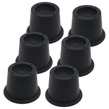 6Pack Furniture Risers Black Bed Risers 2.3 Inch,Bed Lifts Risers for Sofa,Couch,Desk,Extenders Supports to 1,300 Lbs