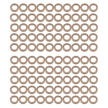 100 Pack Curtain Grommet, Inner Diameter 43mm Curtain Eyelet Rings Nanoscale Low Noise Roman Ring (Coffee)