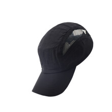 Unisex baseballpet met versterkte stiksels en luchtstromen-Zwart