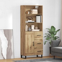 vidaXL Highboard with Drawer 2 pcs Artisan Oak Engineered Wood
