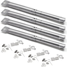 4er-Set verstellbare Grill-Hitzeschilde aus Edelstahl, Silber - Universell 12 inch bis 17.5 inch, kompatibel mit Weber, Dyna Glo, Nexgrill, Brinkma...