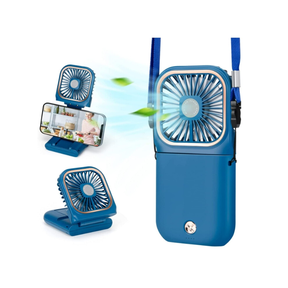 ENZON Portable Mini USB Desk Fan, 3 Speeds, Blue Design-image-OPC-PWRXTDM-NEW