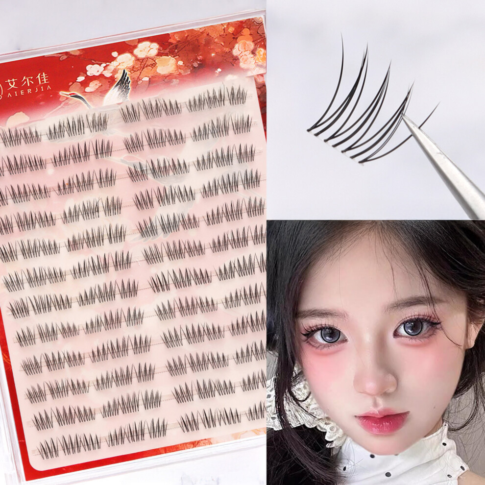 Zhouq-Outdoors (Black) Manga False Eyelashes - Black/Brown C Curl
