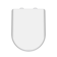 Balterley D-Shaped Soft Close Gloss White Toilet Seat With Top Fix Hinge