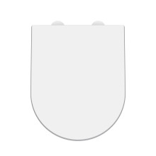 Balterley D-Shaped Soft Close Gloss White Toilet Seat With Top Fix Hinge