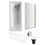 Balterley Round Single Ended 1700x700 Bath Set - Front Bath Panel & Brushed Brass Screen & Chrome Waste 1