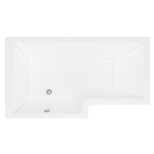Contemporary L Shaped Bath & Side Panel Left Hand, 1600 x 850 x 390mm