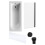 Balterley Round Single Ended 1700x700 Bath Set - Front Bath Panel & Black Screen & Black Waste 1