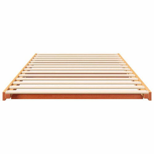 VidaXL vidaXL Bed Frame Wax Brown 90 x 210 cm Solid Pine Wood 2