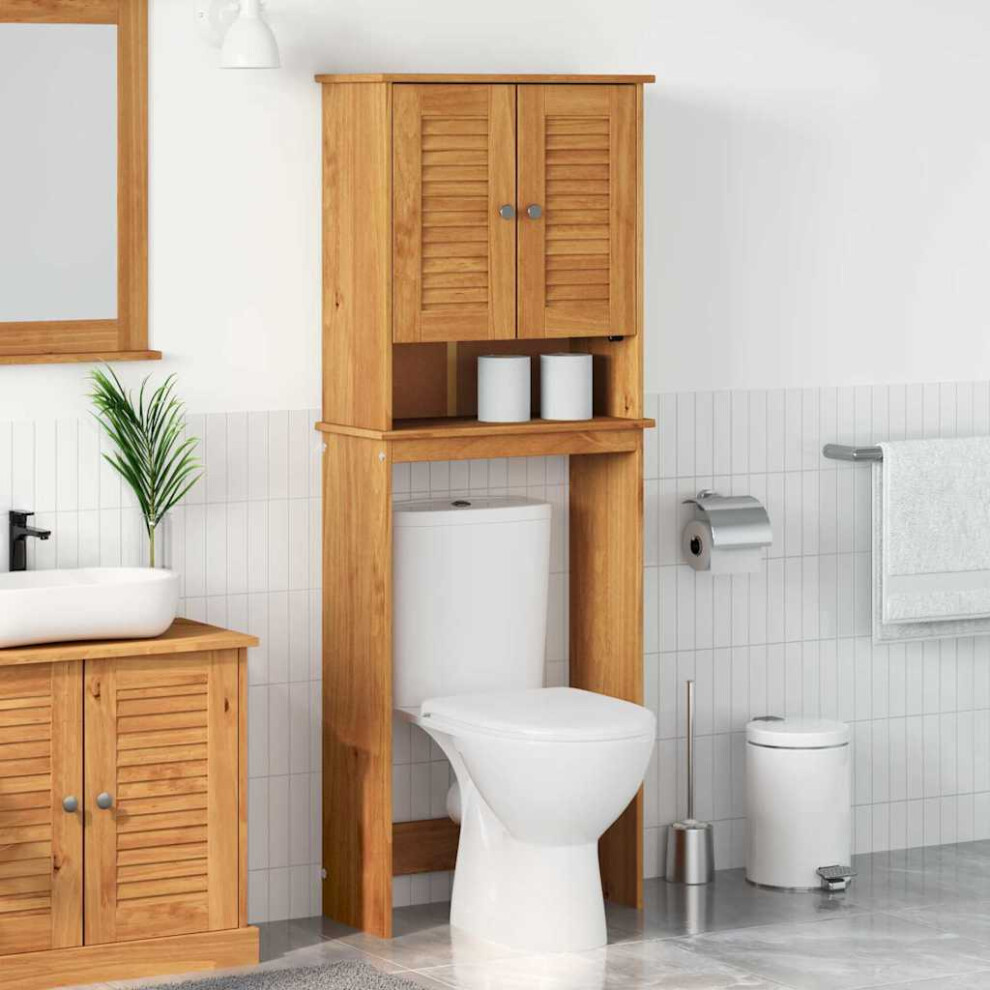 Vidaxl Toilet Cabinet Vigo Brown And Honey Brown 60 X 27 X 161 Cm
