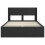 VidaXL vidaXL Bed Frame with Storage and Headboard Black 135 x 190 cm 5