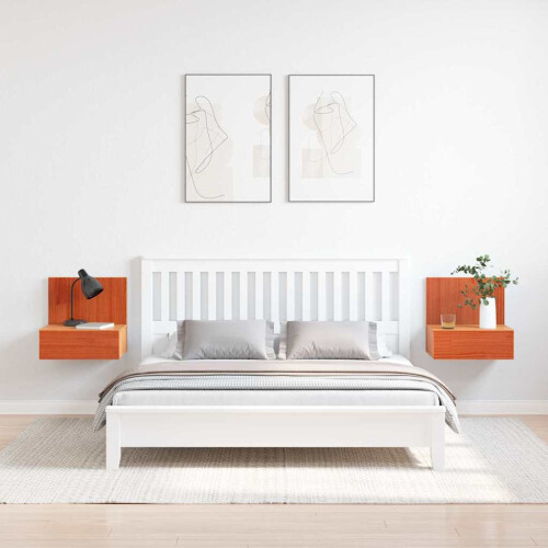 VidaXL vidaXL Bedside Table 2 pcs Wax Brown 42 x 32.5 x 40 cm Solid pine wood 1