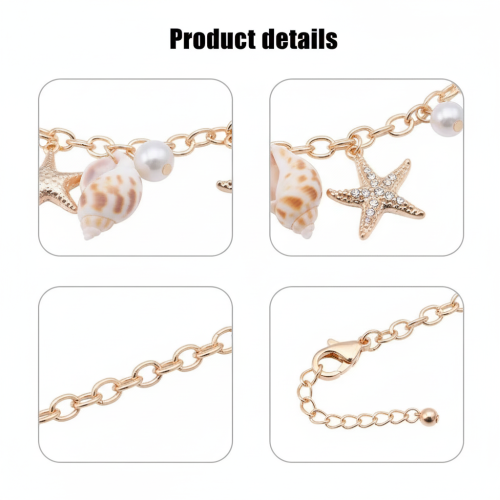 Beach Shell Waist Chain with Starfish Fringe 1