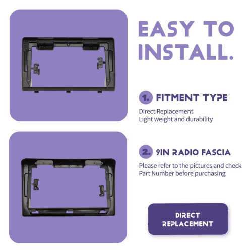 Painel Frontal de Rádio de 9 Polegadas para  Jumper, para  Boxer e para  Ducato (2006-2016) com DVD e Placa de Montagem para Painel.