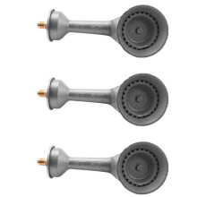 3X High Pressure Propane Cast-Iron Round Burner , Propane Burner with Orifice Brass Fitting