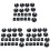 30 Sets 45mm Base Dia Adjustable Leveling Foot 25mmx25mm Square Tube Insert Kit 1