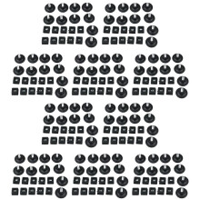 100 Sets 45mm Base Dia Adjustable Leveling Foot 25mmx25mm Square Tube Insert Kit