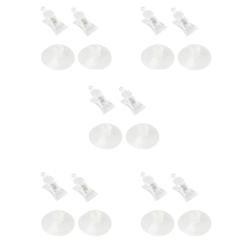 10 PCS 47mm Clear Plastic Wall Suction Cup Clip Clamp