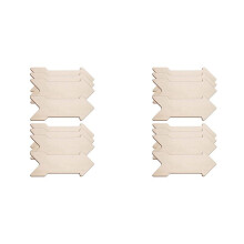 16PCS Wooden Arrow Shape Cutouts Unfinished Arrow Wood Sign Blank Hanging Wooden Plaque Wood Arrow Slice