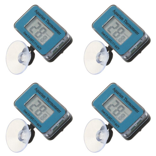 4X Acquario Termometro Digitale LCD Sommergibile Impermeabile