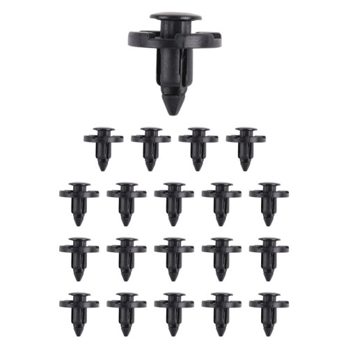 20 pcs Plastic Rivets for Clip Screw Type Fastener, Black