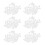 Plastic Round Shaped Cover Screw Cap Lid White 300Pcs for 5mm Dia Hole 1