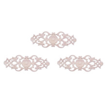 3X Rubber Wood Carved Applique Retro Furniture Crafts Decor New(40 X 15cm)