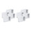 8 Pieces Blind Brackets 2 Inch Low Profile Box Mounting Bracket for Headrail (White) 1