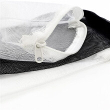120 Pieces Aquarium Filter Bags Media Mesh Filter Bags with Zipper for Charcoal Pelletized Remove, White and Black