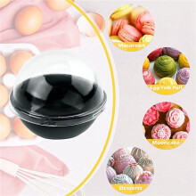 150 Pack Clear Plastic Cupcake Container, Individual Packaging Treat Boxes with Dome Lids for Muffin Macaron