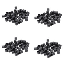 200 Pcs Black Rubber PVC Flexible Round End Cap Round 12mm Foot Cover