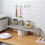 4X Kitchen Expandable Counter Shelf Organizer Racks Bathroom Under Sink Pantry Desktop Storage Organizer Holders White 4