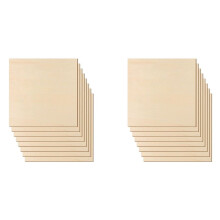 12 X 12 Cali - 3 mm Arkusze Lipy, Arkusze Sklejki, 16 Sztuk Kwadratowych Niedokończonych Desek Drewnianych do Majsterkowania, Cięcie Laserowe