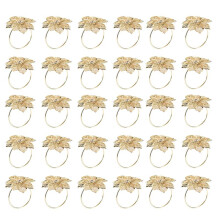 30Pack Napkin Rings, Gold Napkin Rings Buckles for Table Decorations, Wedding, Dinner,Party, DIY Decoration,Gold