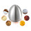 2 Pieces Stainless Steel Pepper Shaker Egg Shaped Salt Shaker Set Kitchen Tool 2
