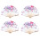 4X Bamboo Flower Printed Japanese Style Foldable Hand Held Fan Gift Decor 1